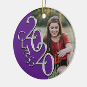 Abschluss Class 2020 Foto Lila Silver Keramik Ornament (Links)