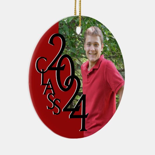 Abschluss Class 2020 Foto Red Keramik Ornament (Rechts)