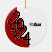 Abschluss Class 2020 Foto Red Keramik Ornament (Hinten)