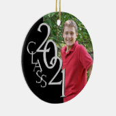 Abschluss Class 2021 Foto Schwarz mit Silber Keramik Ornament (Rechts)