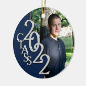 Abschluss Class 2022 Foto Blue Silver Keramik oder Ornament (Links)