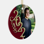 Abschluss Class 2022 Foto Burgundy mit Gold Cer Keramik Ornament (Rechts)