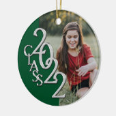 Abschluss Class 2022 Foto Green Silver Keramik Ornament (Links)