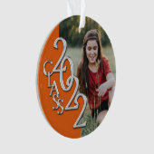 Abschluss Class 2022 Foto Orange Silver Ornament (Vorderseite)
