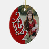 Abschluss Class 2022 Foto Red Silver Keramik Ornament (Rechts)