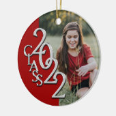 Abschluss Class 2022 Foto Red Silver Keramik Ornament (Links)