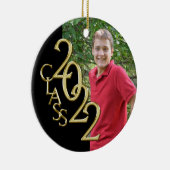 Abschluss Class 2022 Foto Schwarz mit Gold Keramik Ornament (Rechts)