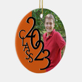 Abschluss Class 2023 Foto Orange Keramik Ornament (Rechts)