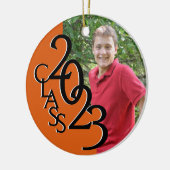 Abschluss Class 2023 Foto Orange Keramik Ornament (Links)