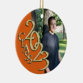 Abschluss Class 2023 Foto Orange mit Gold Keramik Ornament (Rechts)