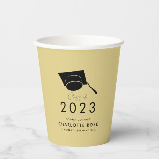 Abschluss Class 2024 Script Grad Party Pappbecher (Vorderseite)