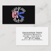 Abschluss Class 2025 Party Einladung Peace Out (Vorne/Hinten)