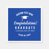 Abschluss Class 20XX Glückwunschs Grad Royal Blue Serviette (Vorderseite)