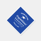 Abschluss Class 20XX Glückwunschs Grad Royal Blue Serviette (Ecke)