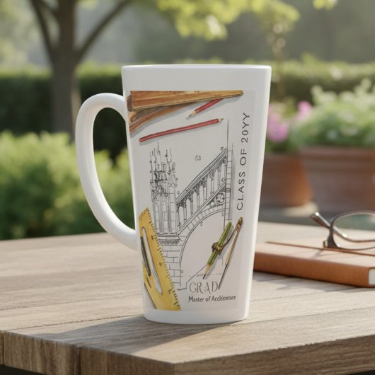 Abschluss Class Architecture Engineer Foto Milchtasse