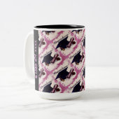 Abschluss Class Cap & Diploma Rosa Tasse (Vorderseite Links)