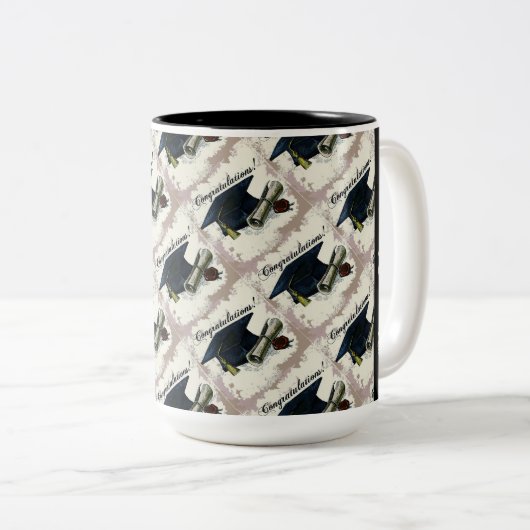 Abschluss Class Cap & Diploma Tasse (VorderseiteRechts)