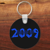 Abschluss Class of 2009 Blue and Black Schlüsselanhänger (Vorderseite)