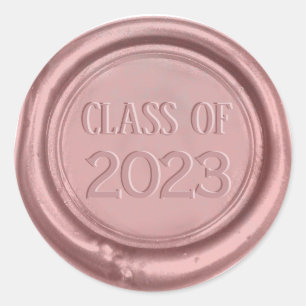 Abschluss Class of 2018 Rose Gold Wax Siegel Runder Aufkleber