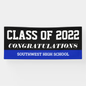 Abschluss Class of 2022 Herzlichen Glückwunsch Blu Banner (Horizontal)