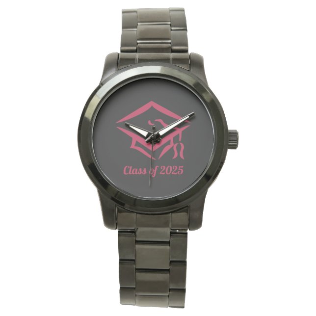 Abschluss Class of 2025 BLKDKRD Customize Year Armbanduhr (Vorderseite)