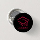 Abschluss Class of 2025 BLKDKRD Customize Year Button (Vorne & Hinten)