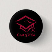 Abschluss Class of 2025 BLKDKRD Customize Year Button (Vorderseite)