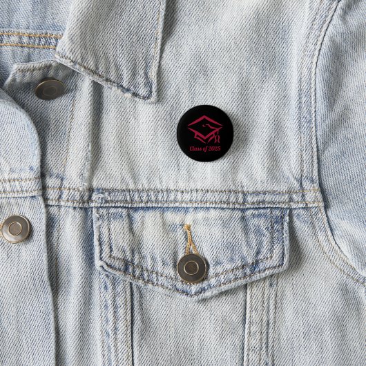 Abschluss Class of 2025 BLKDKRD Customize Year Button (Beispiel)