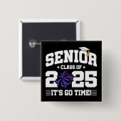 Abschluss Class of 2025 Cheerleader Cheer Senior Button (Vorne & Hinten)