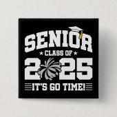 Abschluss Class of 2025 Cheerleader Cheer Senior Button (Vorderseite)
