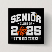 Abschluss Class of 2025 Cheerleader Cheer Senior Button (Vorderseite)