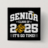Abschluss Class of 2025 Cheerleader Cheer Senior Button (Vorderseite)