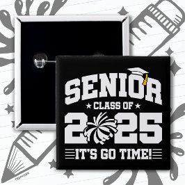 Abschluss Class of 2025 Cheerleader Cheer Senior Button