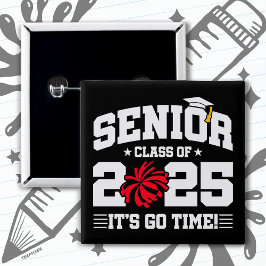 Abschluss Class of 2025 Cheerleader Cheer Senior Button