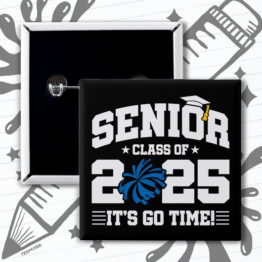 Abschluss Class of 2025 Cheerleader Cheer Senior Button