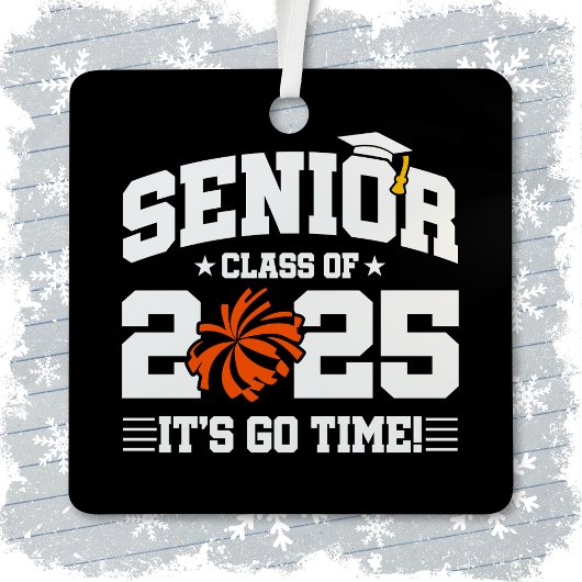 Abschluss Class of 2025 Cheerleader Cheer Senior Ornament Aus Metall