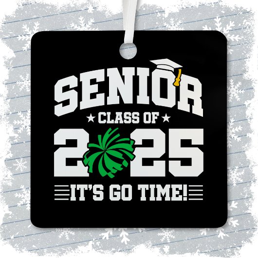 Abschluss Class of 2025 Cheerleader Cheer Senior Ornament Aus Metall