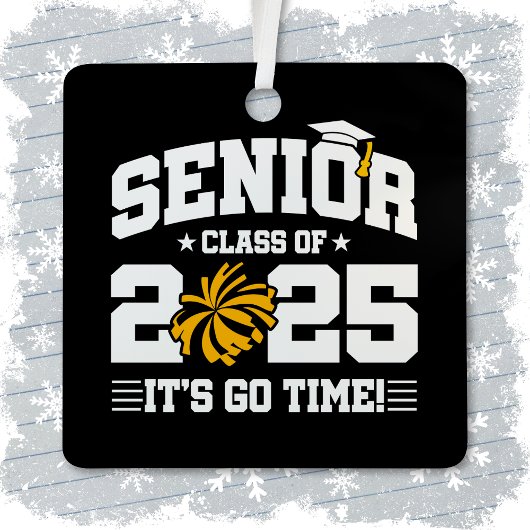 Abschluss Class of 2025 Cheerleader Cheer Senior Ornament Aus Metall