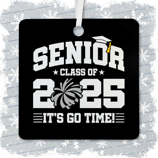 Abschluss Class of 2025 Cheerleader Cheer Senior Ornament Aus Metall