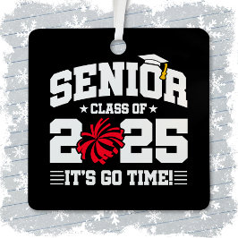 Abschluss Class of 2025 Cheerleader Cheer Senior Ornament Aus Metall