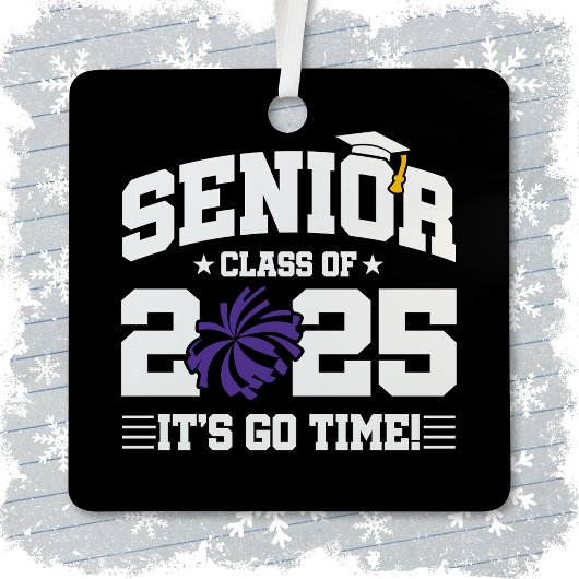 Abschluss Class of 2025 Cheerleader Cheer Senior Ornament Aus Metall