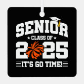 Abschluss Class of 2025 Cheerleader Cheer Senior Ornament Aus Metall (Rückseite)