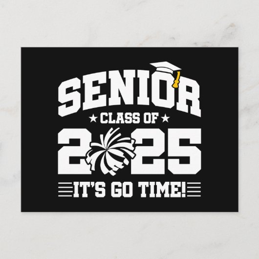 Abschluss Class of 2025 Cheerleader Cheer Senior Postkarte (Vorderseite)