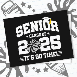 Abschluss Class of 2025 Cheerleader Cheer Senior Postkarte