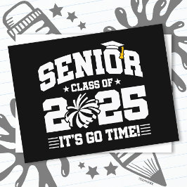 Abschluss Class of 2025 Cheerleader Cheer Senior Postkarte