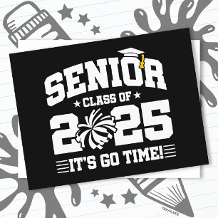 Abschluss Class of 2025 Cheerleader Cheer Senior Postkarte