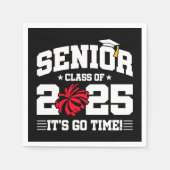 Abschluss Class of 2025 Cheerleader Cheer Senior Serviette (Vorderseite)