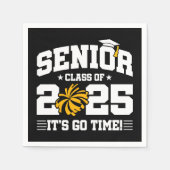 Abschluss Class of 2025 Cheerleader Cheer Senior Serviette (Vorderseite)