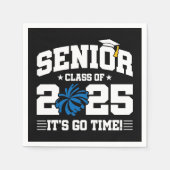 Abschluss Class of 2025 Cheerleader Cheer Senior Serviette (Vorderseite)