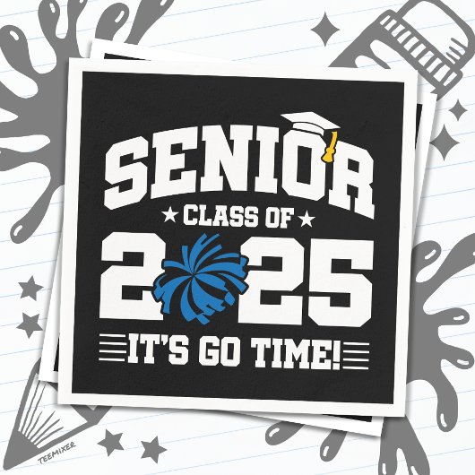 Abschluss Class of 2025 Cheerleader Cheer Senior Serviette